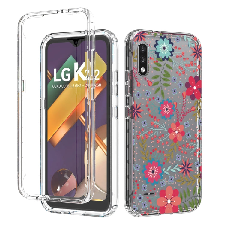 For LG K22 2 in 1 High Transparent Painted Shockproof PC + TPU Protective Case