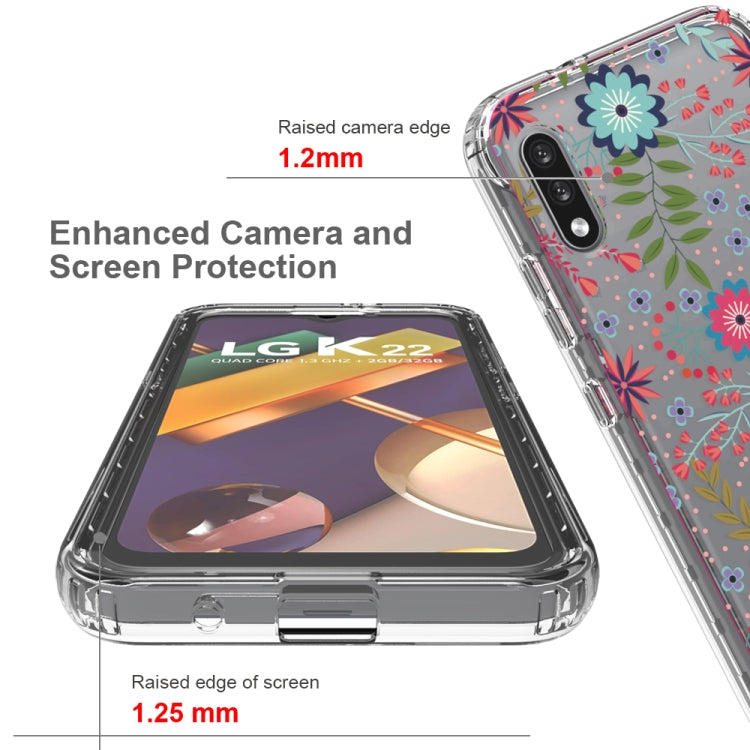 For LG K22 2 in 1 High Transparent Painted Shockproof PC + TPU Protective Case