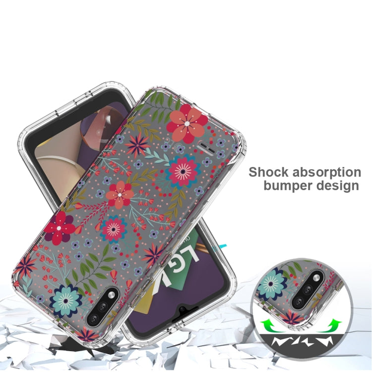 For LG K22 2 in 1 High Transparent Painted Shockproof PC + TPU Protective Case