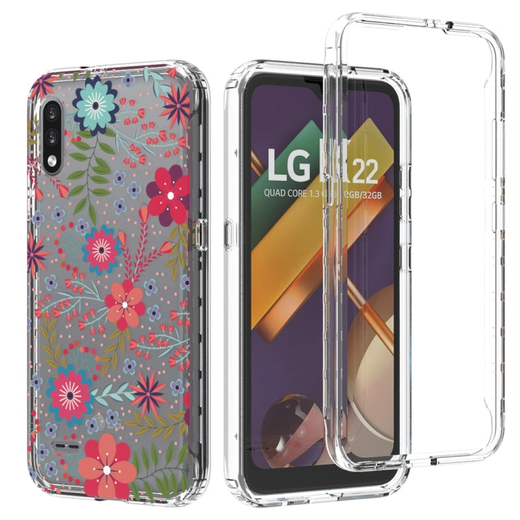 For LG K22 2 in 1 High Transparent Painted Shockproof PC + TPU Protective Case