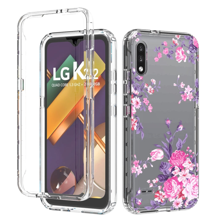 For LG K22 2 in 1 High Transparent Painted Shockproof PC + TPU Protective Case