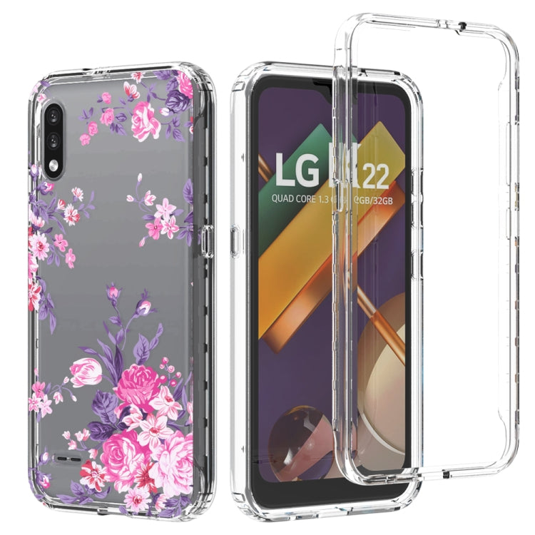 For LG K22 2 in 1 High Transparent Painted Shockproof PC + TPU Protective Case