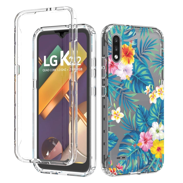 For LG K22 2 in 1 High Transparent Painted Shockproof PC + TPU Protective Case