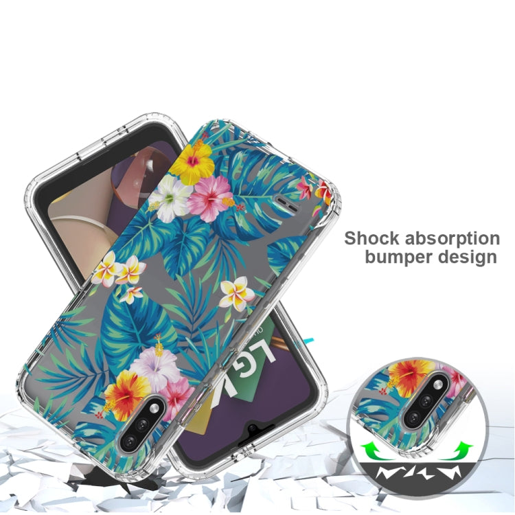 For LG K22 2 in 1 High Transparent Painted Shockproof PC + TPU Protective Case
