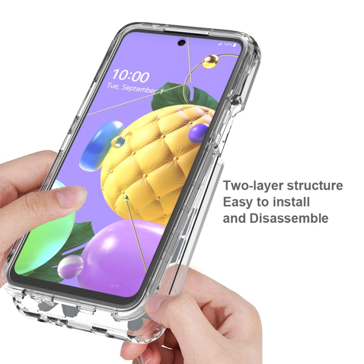 For LG K52 2 in 1 High Transparent Painted Shockproof PC + TPU Protective Case