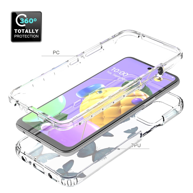 For LG K52 2 in 1 High Transparent Painted Shockproof PC + TPU Protective Case