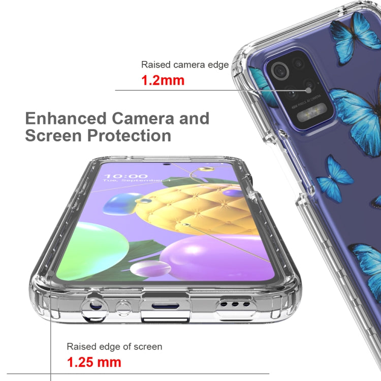 For LG K52 2 in 1 High Transparent Painted Shockproof PC + TPU Protective Case