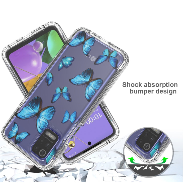 For LG K52 2 in 1 High Transparent Painted Shockproof PC + TPU Protective Case