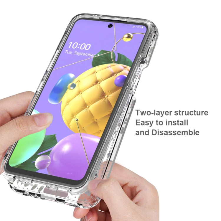 For LG K52 2 in 1 High Transparent Painted Shockproof PC + TPU Protective Case