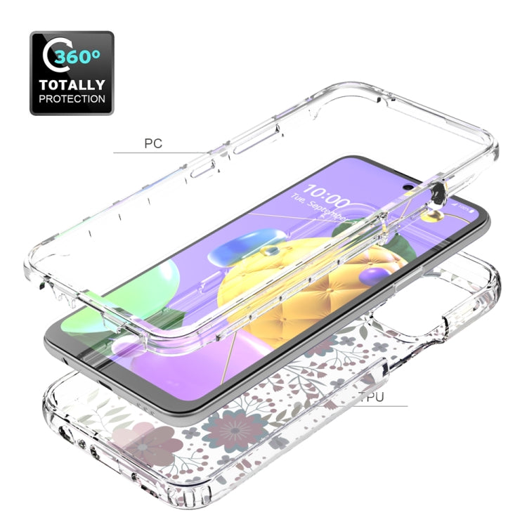 For LG K52 2 in 1 High Transparent Painted Shockproof PC + TPU Protective Case
