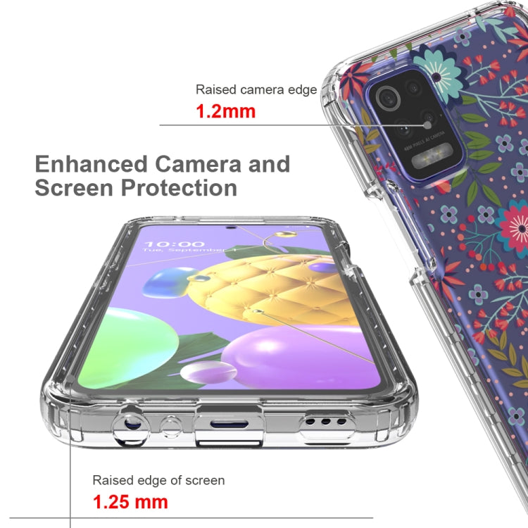 For LG K52 2 in 1 High Transparent Painted Shockproof PC + TPU Protective Case