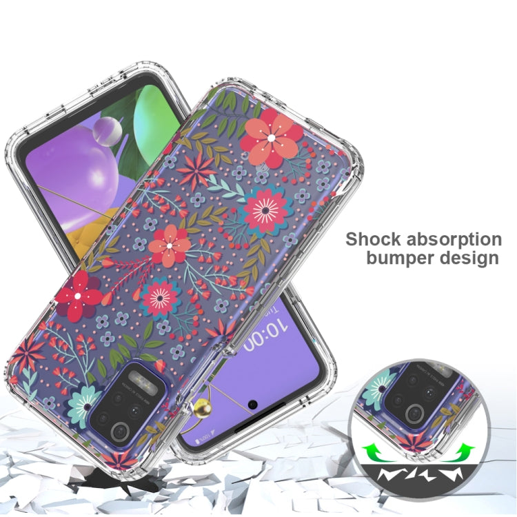 For LG K52 2 in 1 High Transparent Painted Shockproof PC + TPU Protective Case