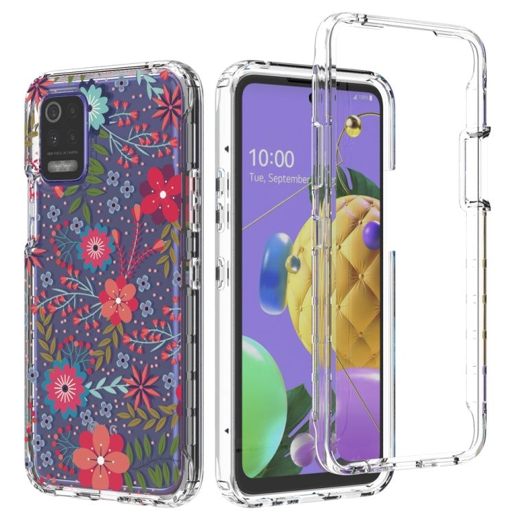 For LG K52 2 in 1 High Transparent Painted Shockproof PC + TPU Protective Case