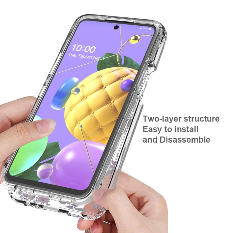 For LG K52 2 in 1 High Transparent Painted Shockproof PC + TPU Protective Case