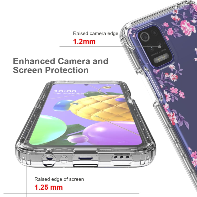 For LG K52 2 in 1 High Transparent Painted Shockproof PC + TPU Protective Case