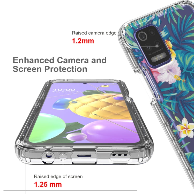 For LG K52 2 in 1 High Transparent Painted Shockproof PC + TPU Protective Case