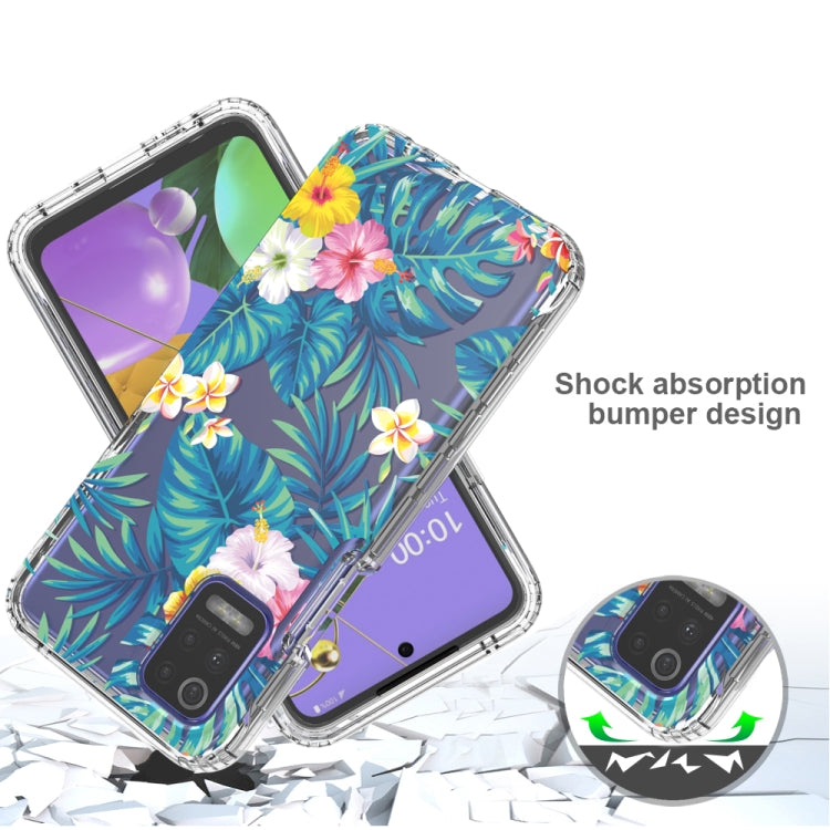 For LG K52 2 in 1 High Transparent Painted Shockproof PC + TPU Protective Case