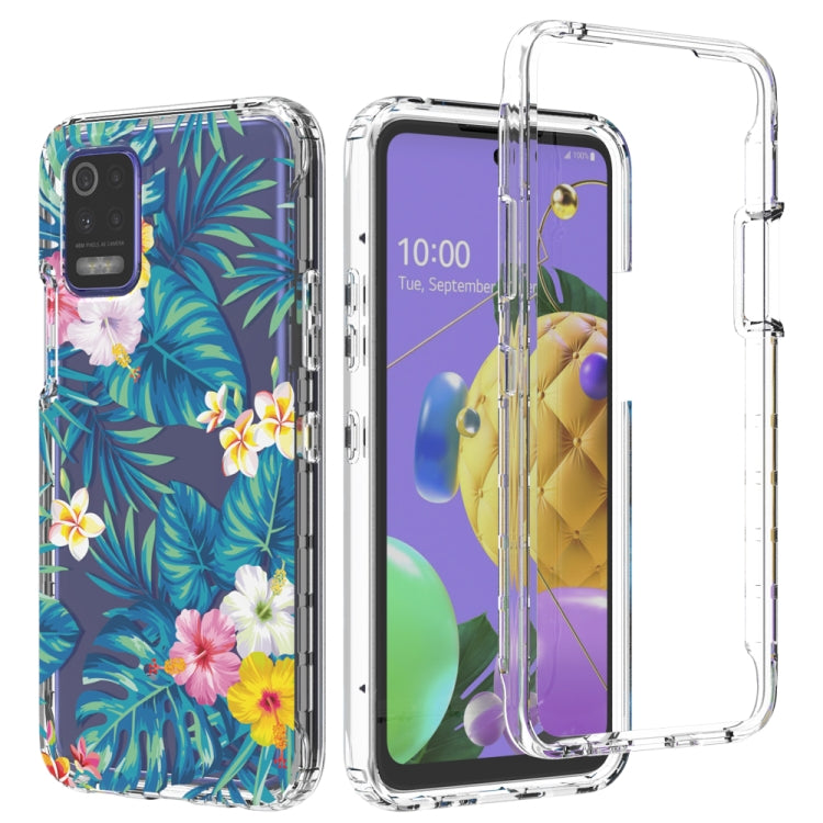 For LG K52 2 in 1 High Transparent Painted Shockproof PC + TPU Protective Case