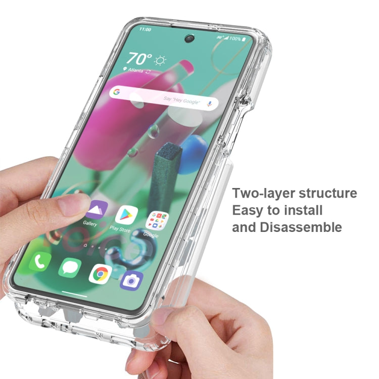 For LG K92 5G 2 in 1 High Transparent Painted Shockproof PC + TPU Protective Case