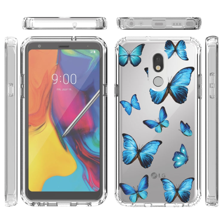 For LG Stylo 5 2 in 1 High Transparent Painted Shockproof PC + TPU Protective Case