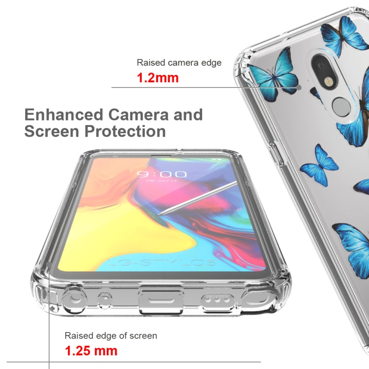 For LG Stylo 5 2 in 1 High Transparent Painted Shockproof PC + TPU Protective Case