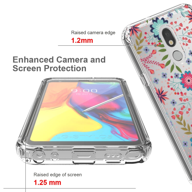 For LG Stylo 5 2 in 1 High Transparent Painted Shockproof PC + TPU Protective Case