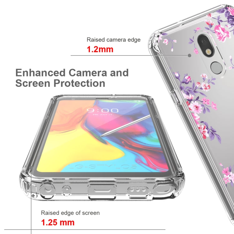 For LG Stylo 5 2 in 1 High Transparent Painted Shockproof PC + TPU Protective Case