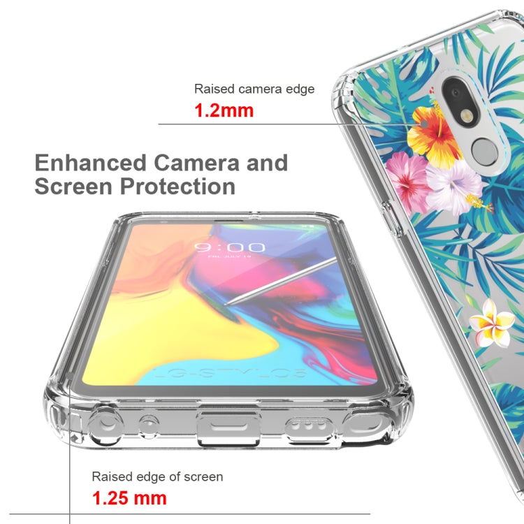 For LG Stylo 5 2 in 1 High Transparent Painted Shockproof PC + TPU Protective Case