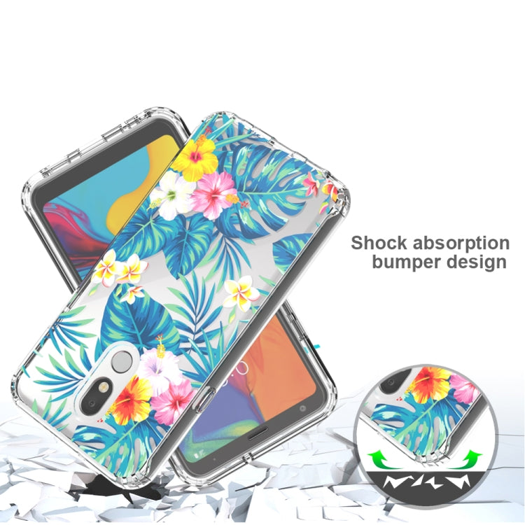 For LG Stylo 5 2 in 1 High Transparent Painted Shockproof PC + TPU Protective Case