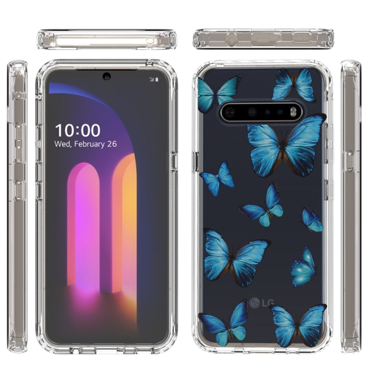 For LG V60 ThinQ 5G 2 in 1 High Transparent Painted Shockproof PC + TPU Protective Case
