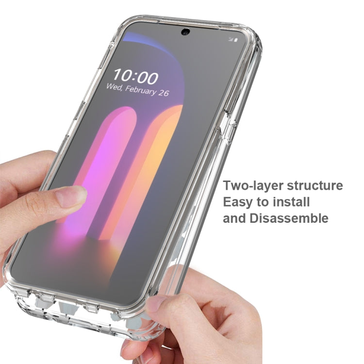 For LG V60 ThinQ 5G 2 in 1 High Transparent Painted Shockproof PC + TPU Protective Case