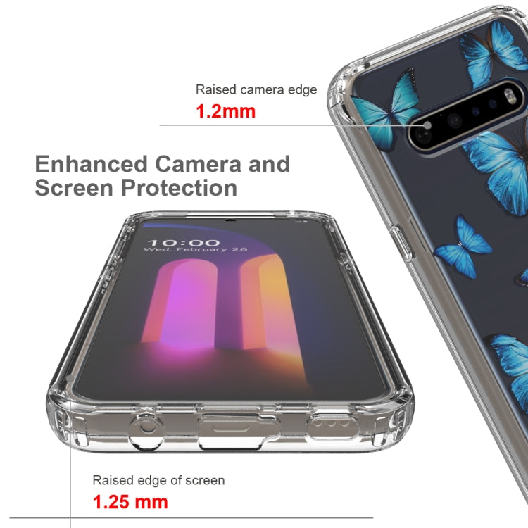 For LG V60 ThinQ 5G 2 in 1 High Transparent Painted Shockproof PC + TPU Protective Case