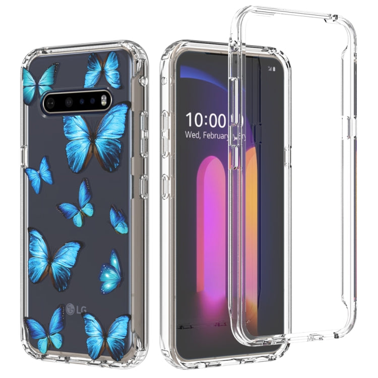 For LG V60 ThinQ 5G 2 in 1 High Transparent Painted Shockproof PC + TPU Protective Case