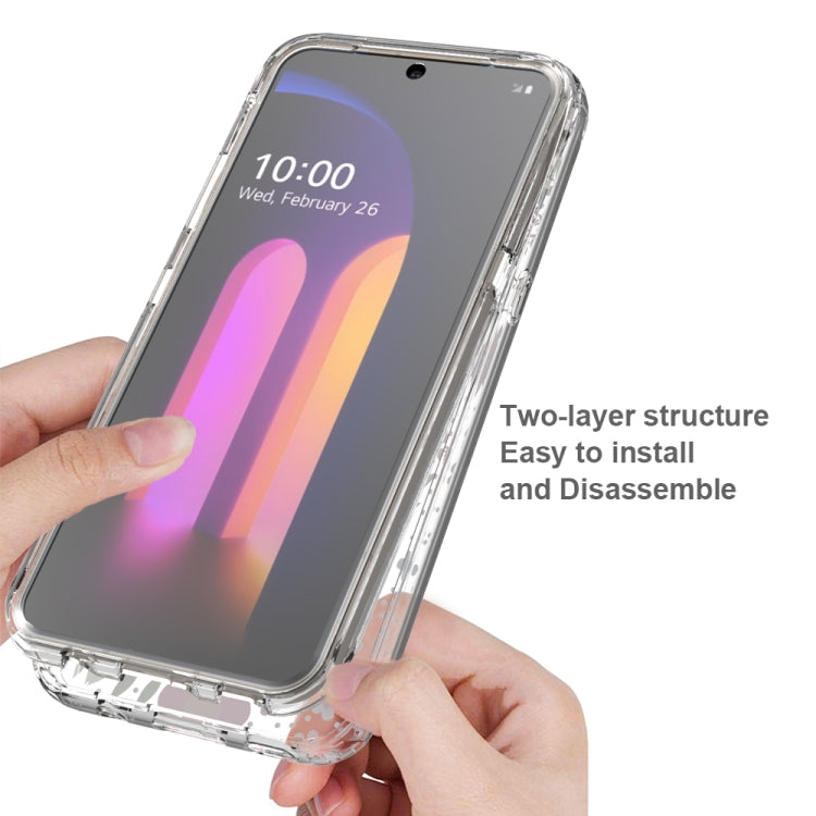 For LG V60 ThinQ 5G 2 in 1 High Transparent Painted Shockproof PC + TPU Protective Case