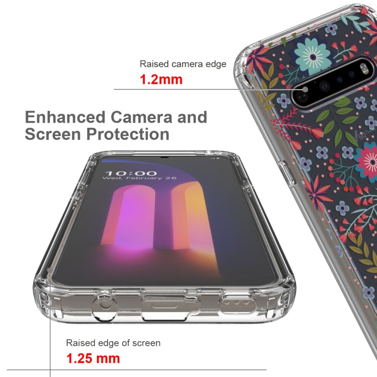 For LG V60 ThinQ 5G 2 in 1 High Transparent Painted Shockproof PC + TPU Protective Case