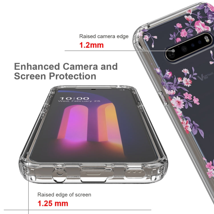 For LG V60 ThinQ 5G 2 in 1 High Transparent Painted Shockproof PC + TPU Protective Case