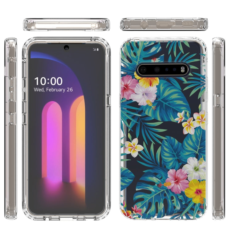 For LG V60 ThinQ 5G 2 in 1 High Transparent Painted Shockproof PC + TPU Protective Case