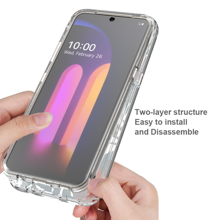 For LG V60 ThinQ 5G 2 in 1 High Transparent Painted Shockproof PC + TPU Protective Case