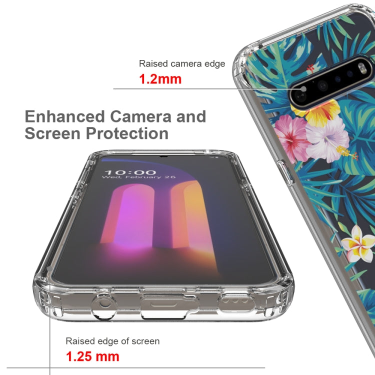 For LG V60 ThinQ 5G 2 in 1 High Transparent Painted Shockproof PC + TPU Protective Case