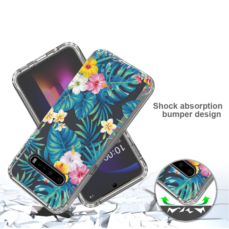 For LG V60 ThinQ 5G 2 in 1 High Transparent Painted Shockproof PC + TPU Protective Case