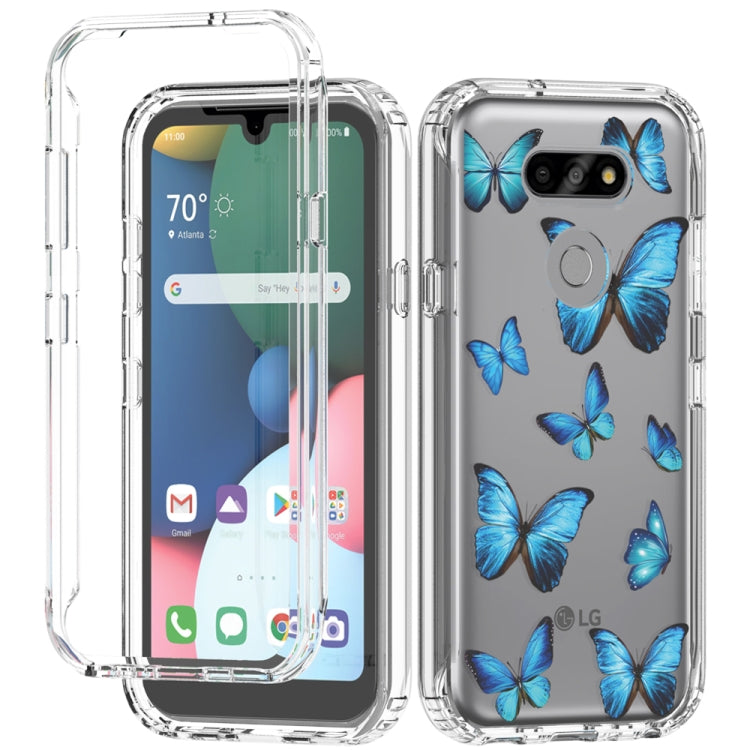 For LG K31 2 in 1 High Transparent Painted Shockproof PC + TPU Protective Case