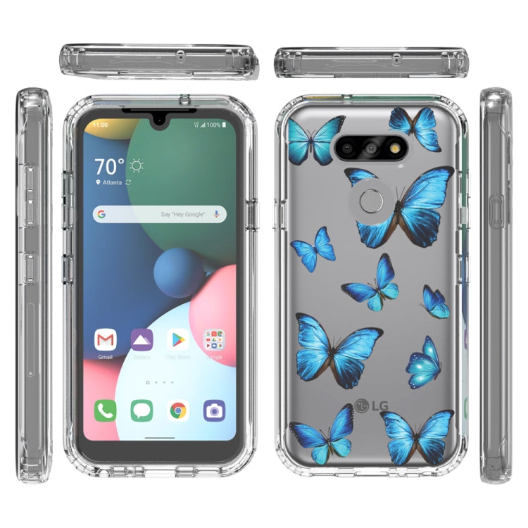 For LG K31 2 in 1 High Transparent Painted Shockproof PC + TPU Protective Case