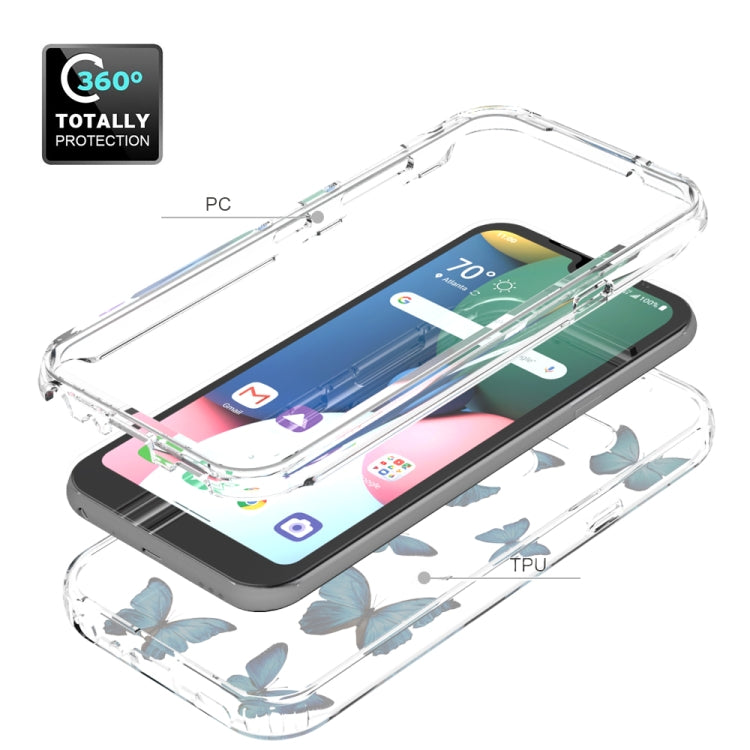 For LG K31 2 in 1 High Transparent Painted Shockproof PC + TPU Protective Case