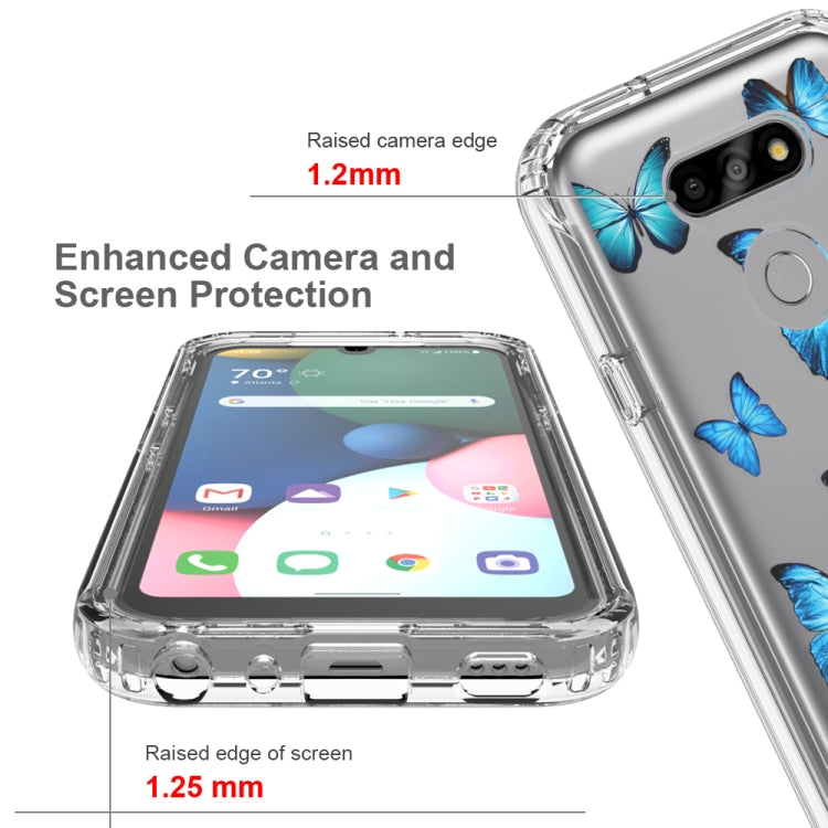 For LG K31 2 in 1 High Transparent Painted Shockproof PC + TPU Protective Case
