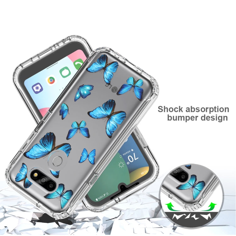 For LG K31 2 in 1 High Transparent Painted Shockproof PC + TPU Protective Case