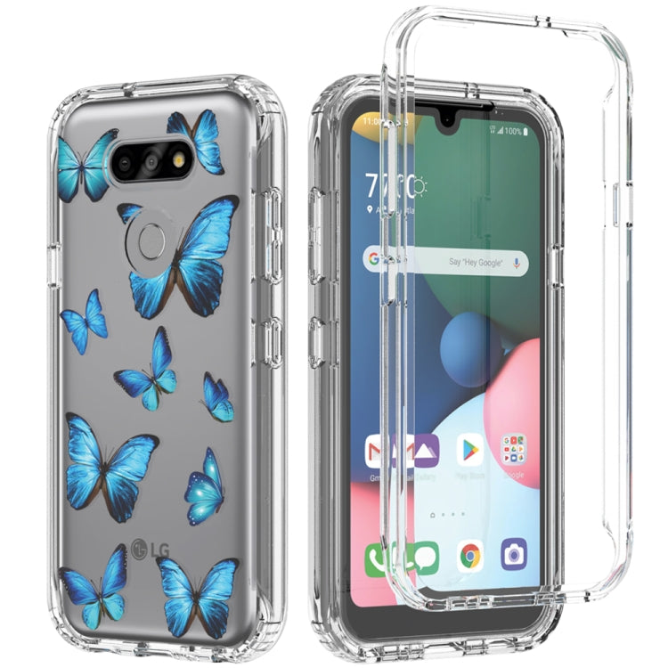 For LG K31 2 in 1 High Transparent Painted Shockproof PC + TPU Protective Case