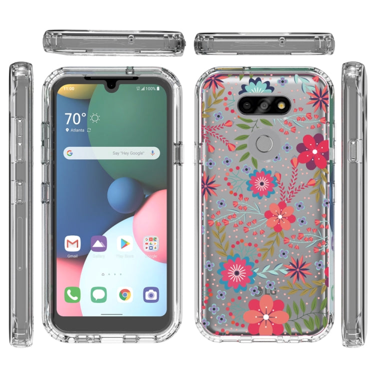 For LG K31 2 in 1 High Transparent Painted Shockproof PC + TPU Protective Case