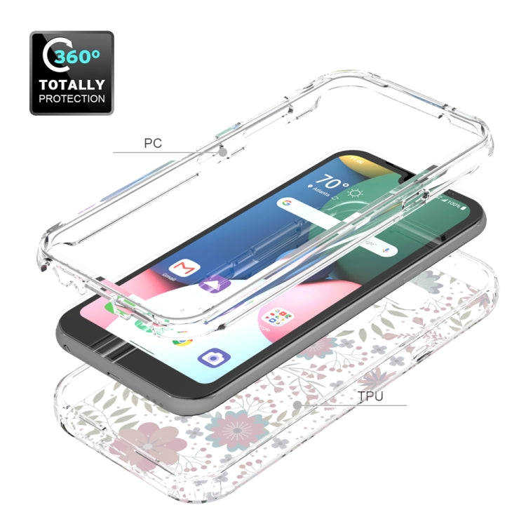 For LG K31 2 in 1 High Transparent Painted Shockproof PC + TPU Protective Case