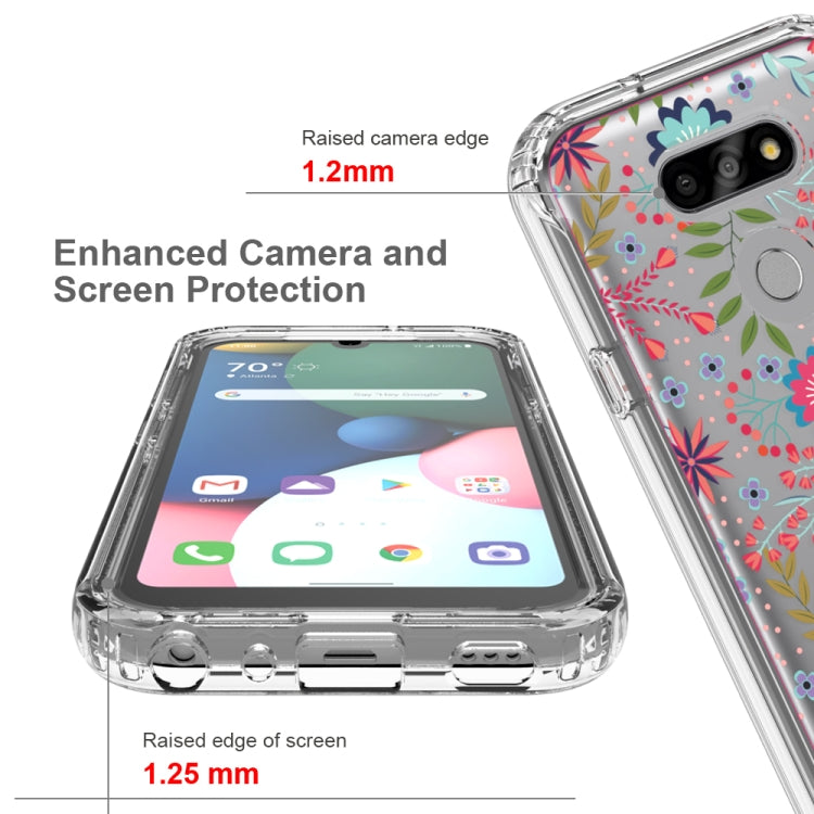 For LG K31 2 in 1 High Transparent Painted Shockproof PC + TPU Protective Case