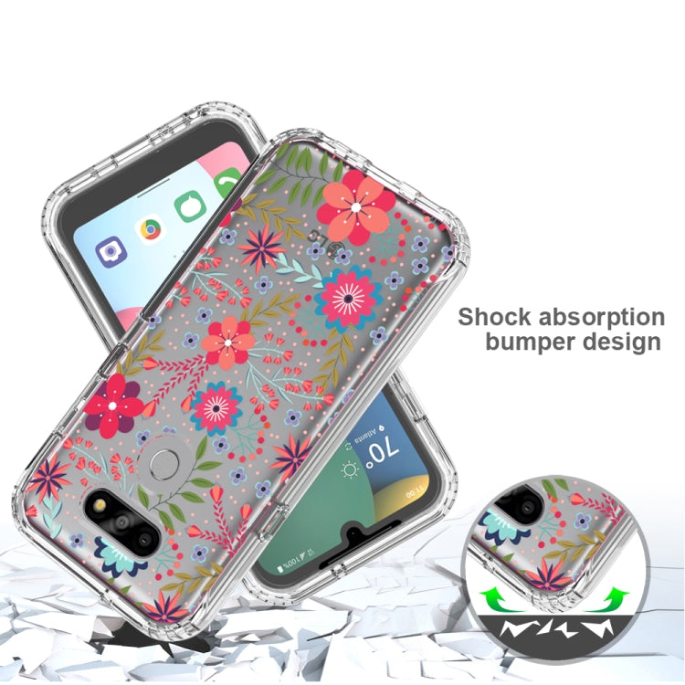 For LG K31 2 in 1 High Transparent Painted Shockproof PC + TPU Protective Case